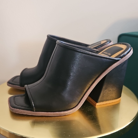 Dolce Vita Black Leather Mules - Picture 5 of 6